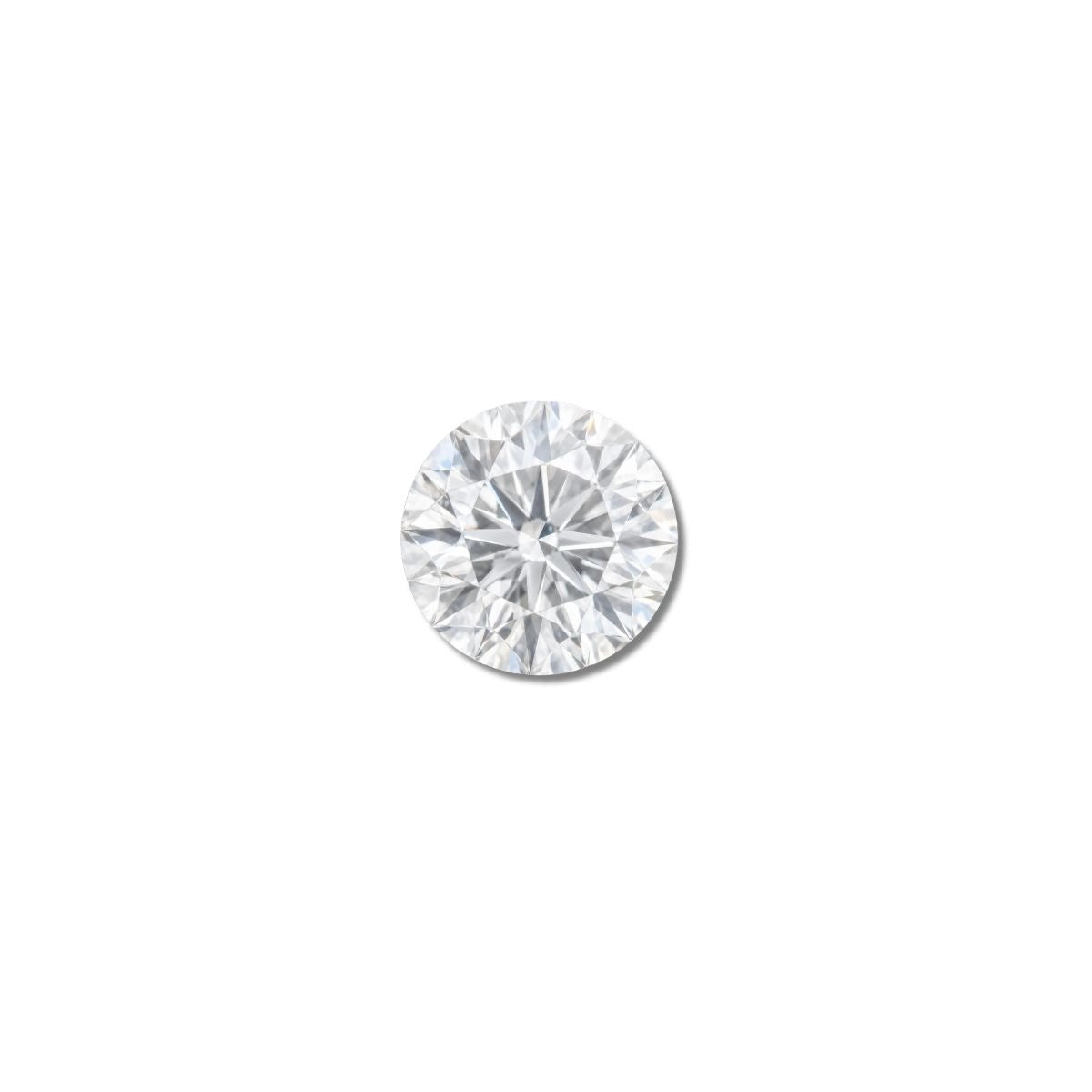 Close-up round diamond visual representing clarity and the assessment of internal and surface characteristics.