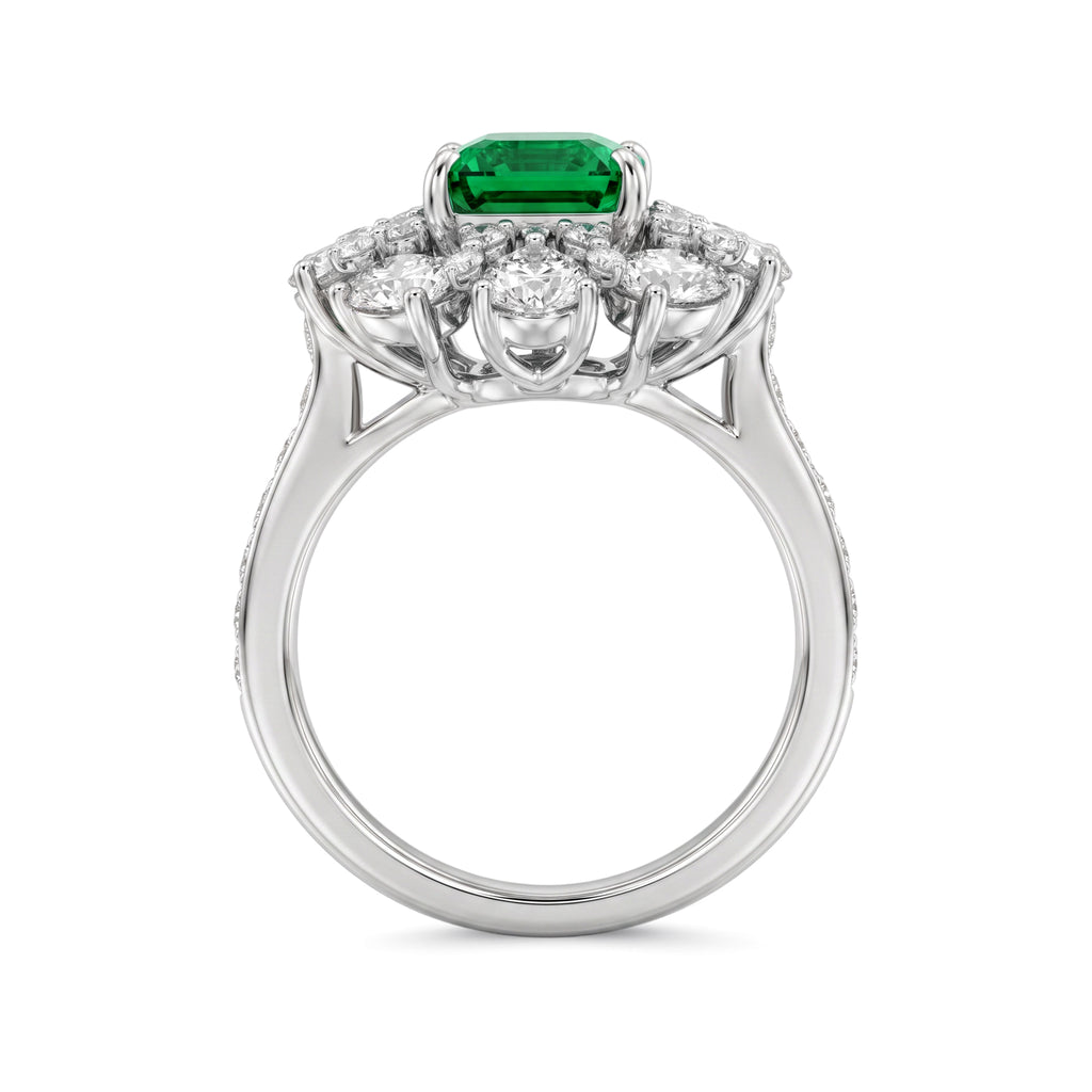 IRISÉE · The Facette Emerald Halo Ring