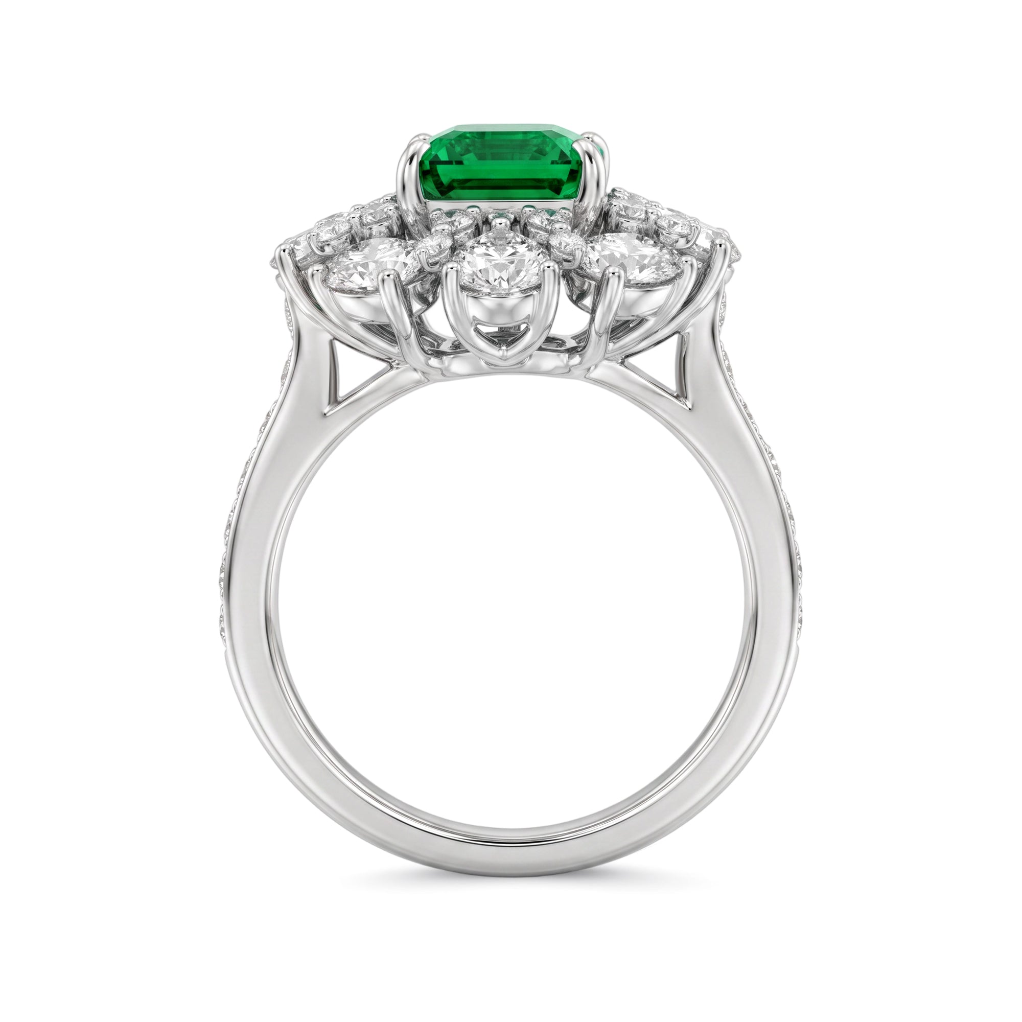 IRISÉE · The Facette Emerald Halo Ring