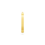 Front view of the J'ENCHANTE MOD medium 14.8mm classic 18k gold single hoop earring, featuring a clean geometric silhouette as a versatile foundation for interchangeable drops.