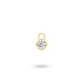 Front view of the J'ENCHANTE MOD collection small 18k gold lab-grown diamond pendant, featuring a delicate 0.3-carat brilliant round-cut stone for everyday styling.