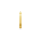 Front view of the J'ENCHANTE MOD small 13mm classic 18k gold single hoop earring, featuring a clean, geometric silhouette designed as the perfect minimalist foundation for interchangeable drops.